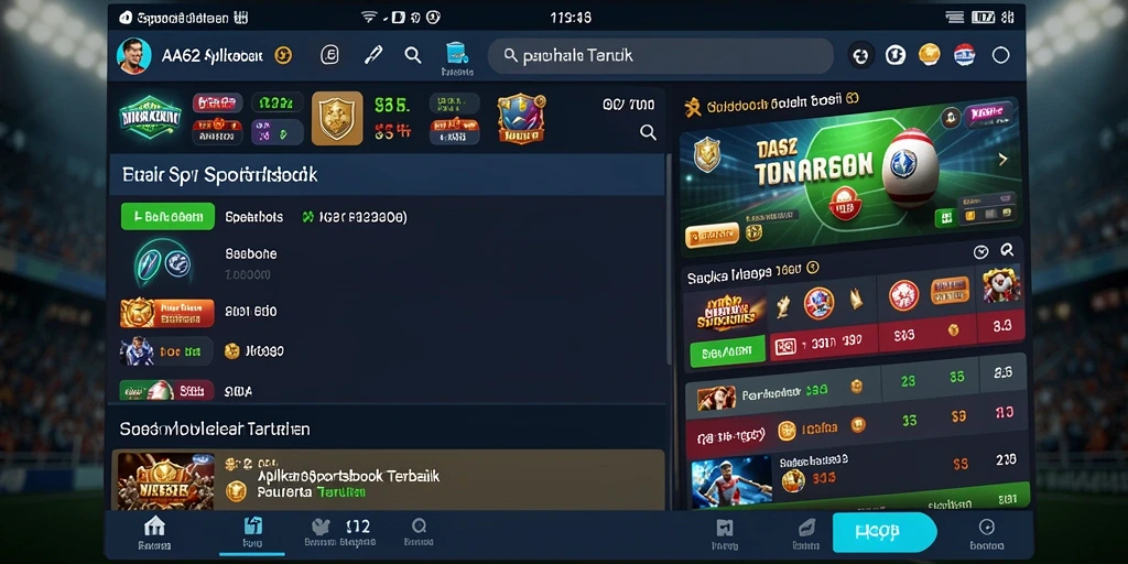 Tangkapan layar dari gameplay dalam aplikasi Sportsbook AA62.