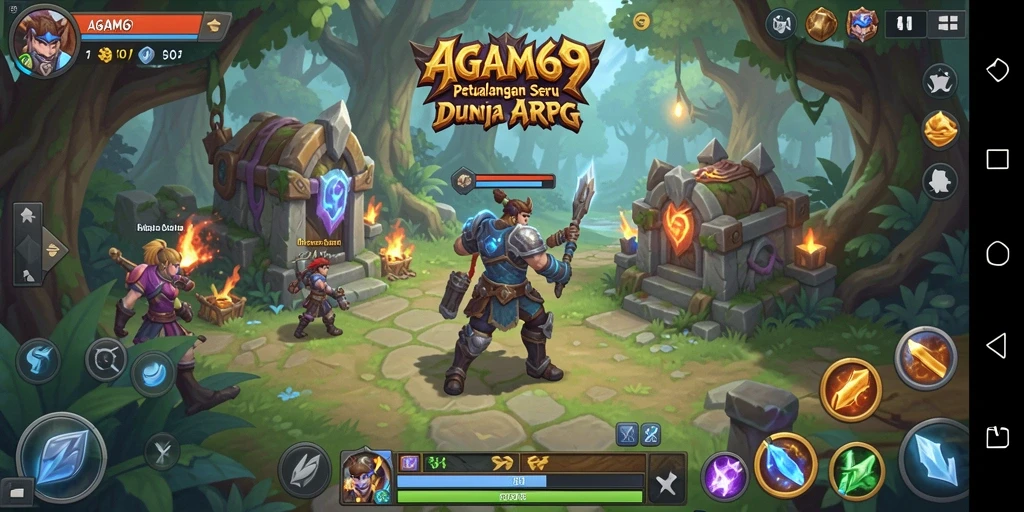 Tampilan gameplay seru dalam AGAM69 saat melawan monster.