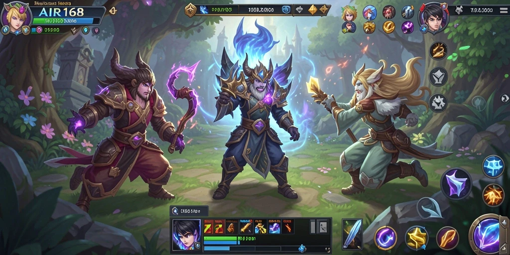 Tangkapan layar gameplay menarik dari AIR168 yang menampilkan pertarungan seru.