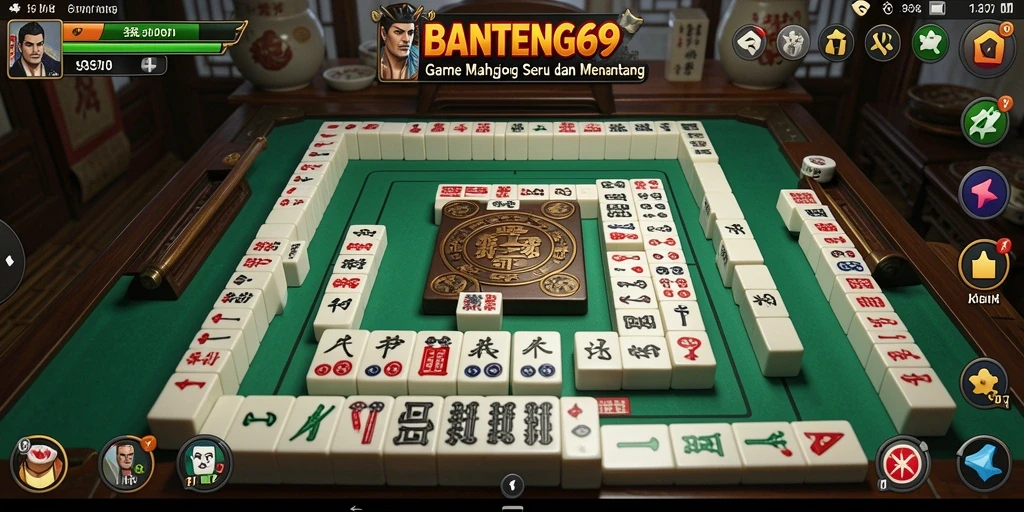 Tangkapan layar gameplay <strong>BANTENG69</strong> yang menampilkan tantangan menyusun ubin Mahjong.