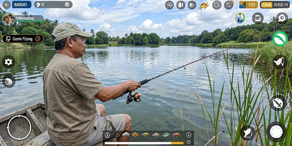 Tangkapan ikan yang menakjubkan dalam game BARU01 dengan grafis luar biasa.