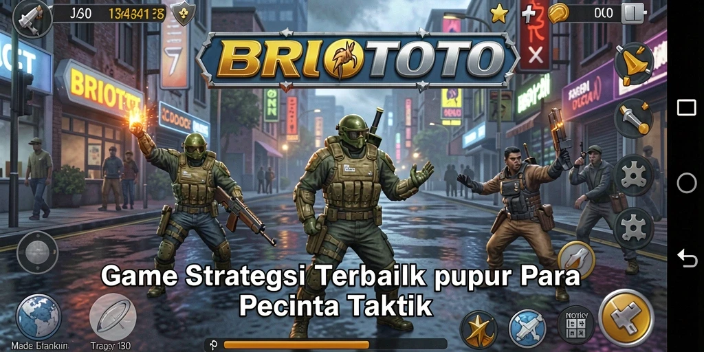 Tampilan gameplay BRIOTOTO yang intens dalam pertarungan strategi.