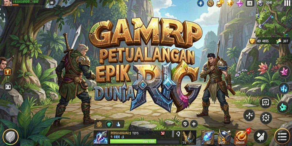Screenshot gameplay GAMERP menampilkan aksi seru dalam pertempuran RPG.
