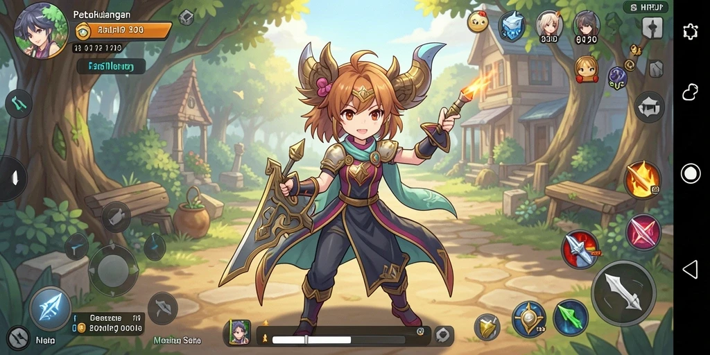 Tampilan gameplay seru dalam dunia Anime yang menawan.