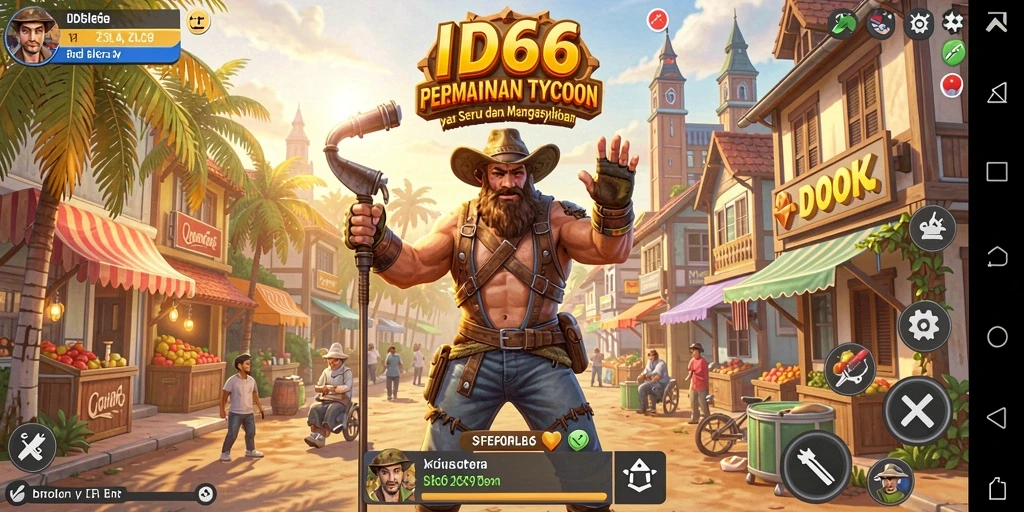 Tangkapan layar ID66 menampilkan momen seru dalam gameplay Tycoon.