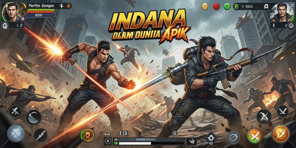 Screenshot menunjukkan aksi seru dalam gameplay INDAAA.
