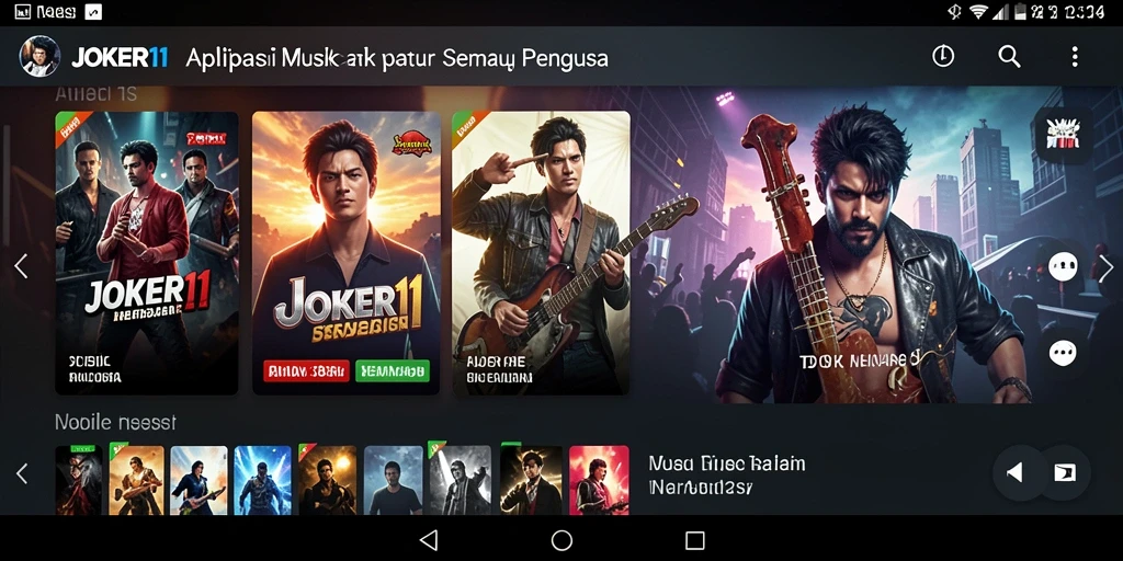 Tampilan menarik dari gameplay JOKER11 yang penuh musik.