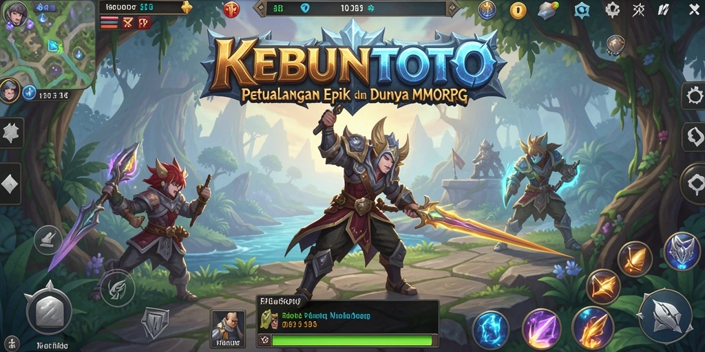 Screenshot gameplay KEBUNTOTO dengan aksi pertempuran MMORPG yang menegangkan.