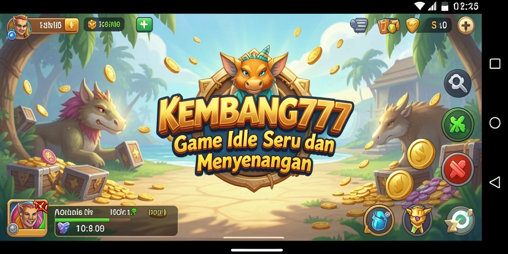 Screenshot gameplay KEMBANG777 menampilkan kebun bunga yang indah dan interaksi pemain.