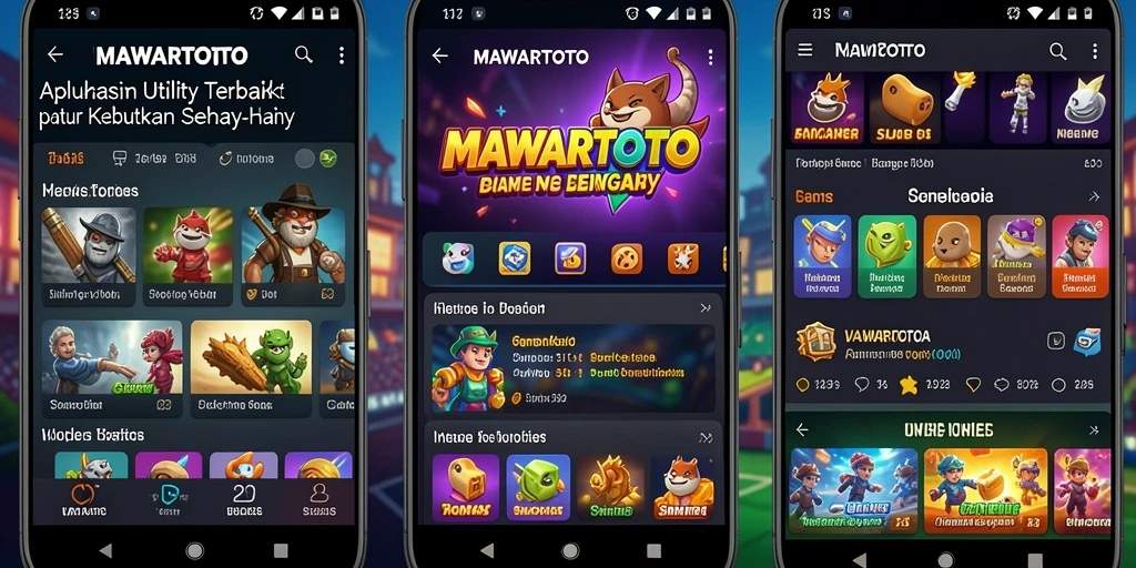 Tampilan utama aplikasi MAWARTOTO dengan fitur Utility yang menarik.