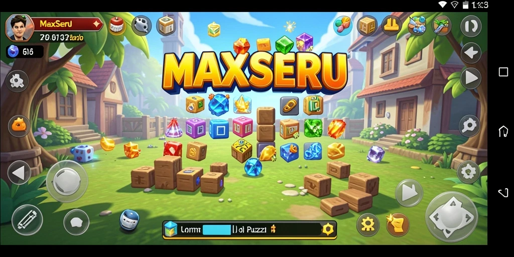 Tampilan gameplay <strong>MAXSERU</strong> yang seru dan penuh tantangan di setiap level.