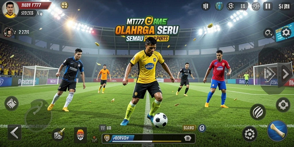 Gameplay MT777 yang menampilkan aksi seru olahraga.