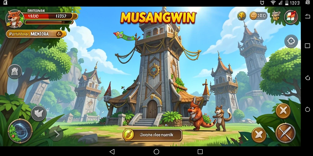 Tampilan gameplay <strong>MUSANGWIN</strong> dalam genre Tower Defense yang menarik.