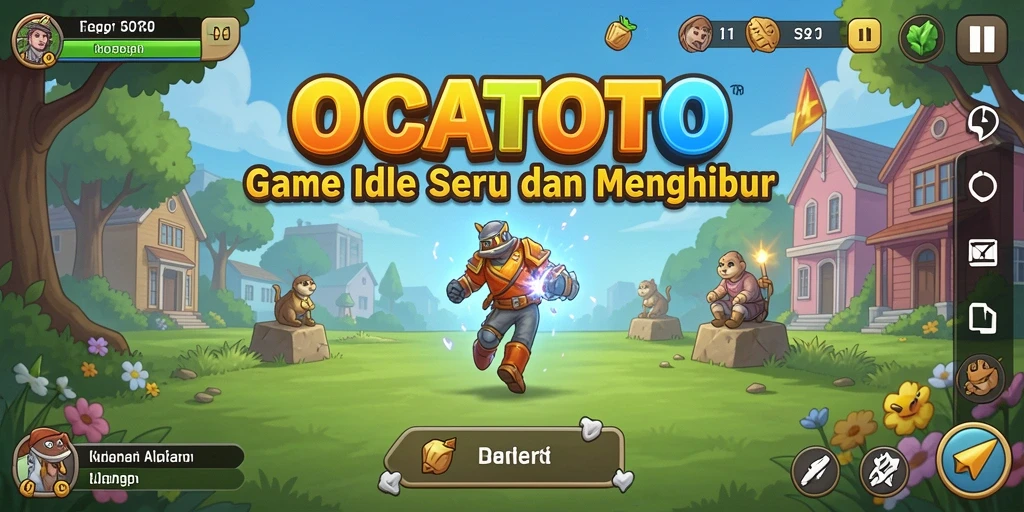 Tampilan seru gameplay OCATOTO dengan karakter menarik.