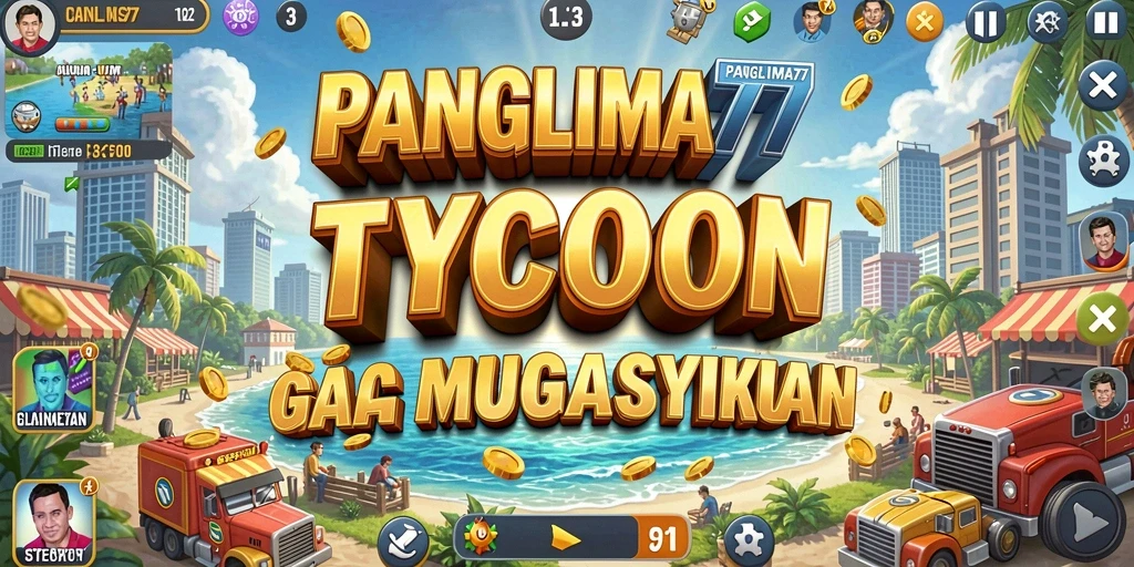 Screenshot utama PANGLIMA77 menampilkan gameplay Tycoon yang menarik.