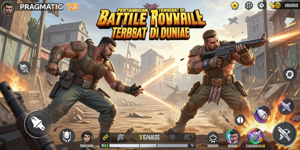Tampilan menarik dari gameplay Battle Royale di PRAGMATIC123.