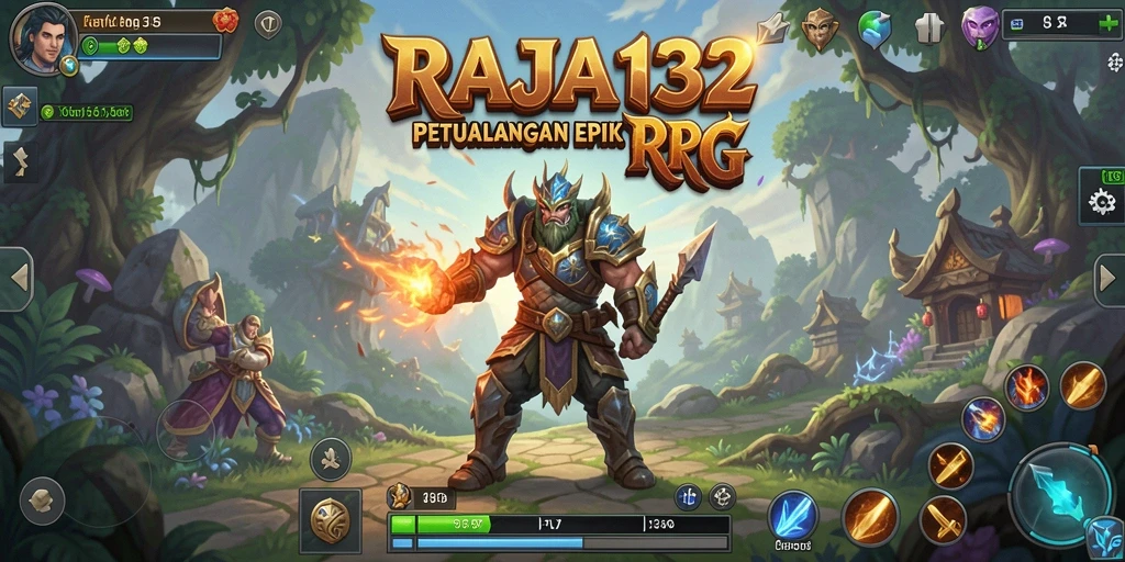 Tampilan dinamis petualangan seru dalam RAJA132 RPG.