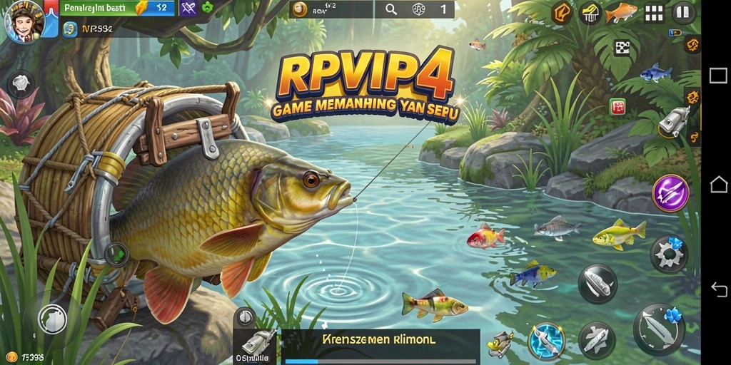 Tangkapan ikan besar dalam gameplay RPVIP4 yang menegangkan.