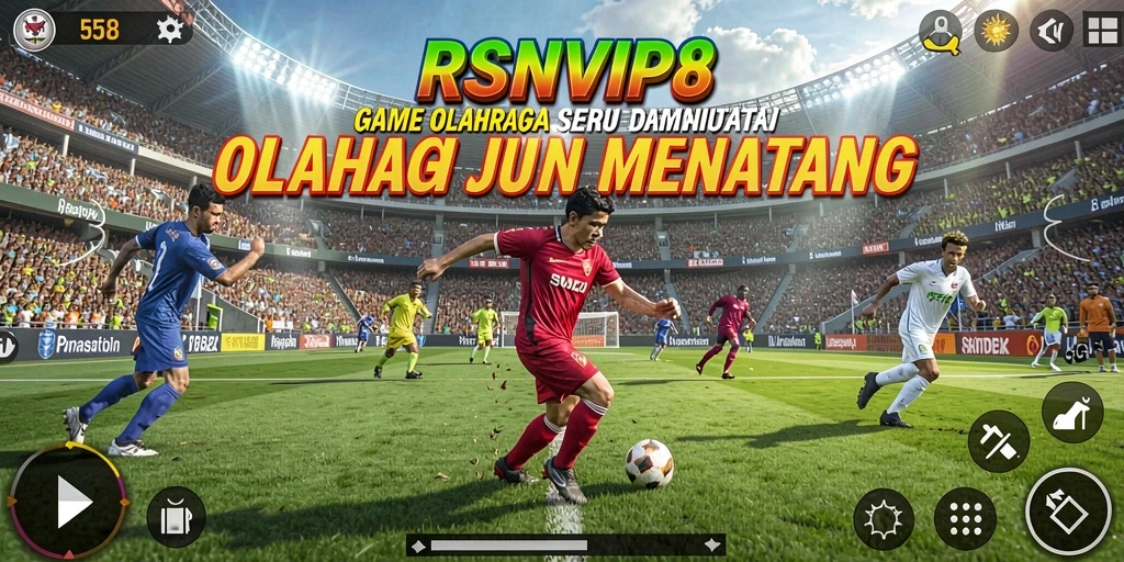 Tangkapan layar RSNVIP8 menampilkan aksi pertandingan olahraga yang seru.