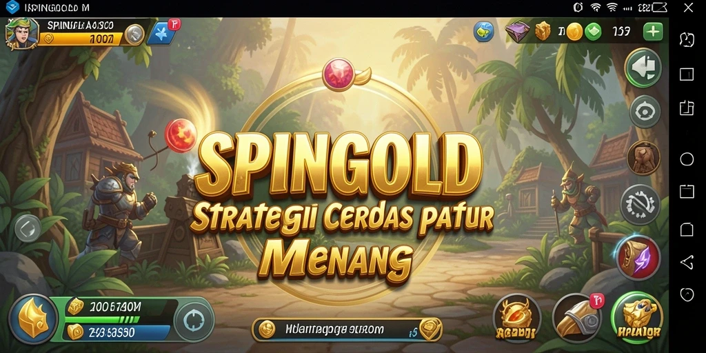 Tampilan gameplay SPINGOLD dengan strategi yang mendebarkan.