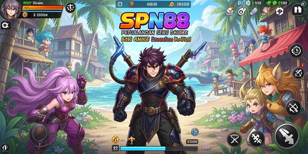 Tampilan menawan dari gameplay SPN88 dengan karakter anime yang kaya warna.
