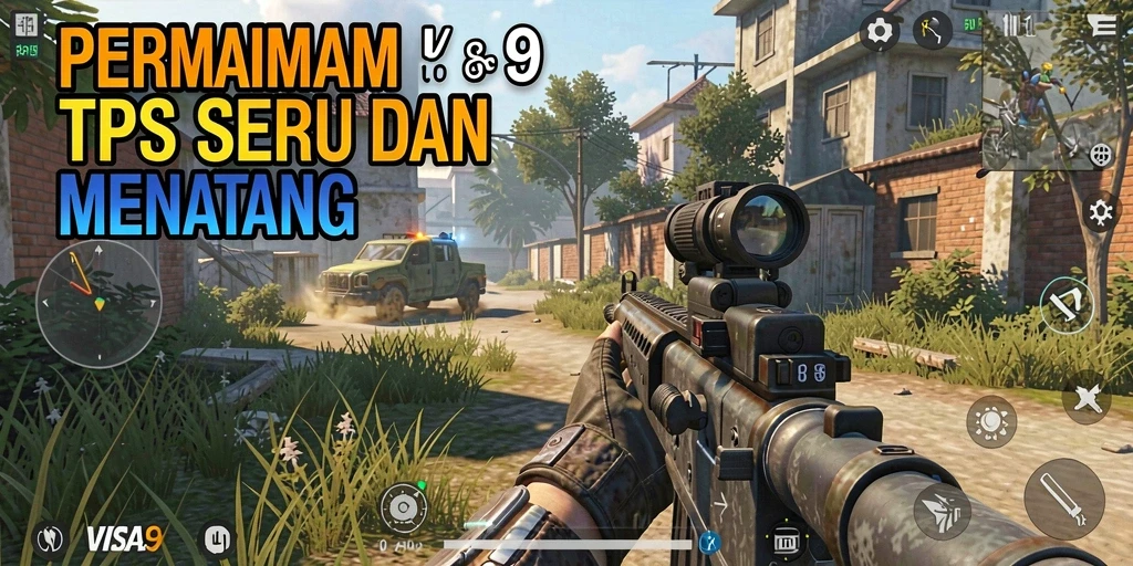 Tampilan gameplay seru dari VISA89 yang menggambarkan aksi TPS yang mendebarkan.